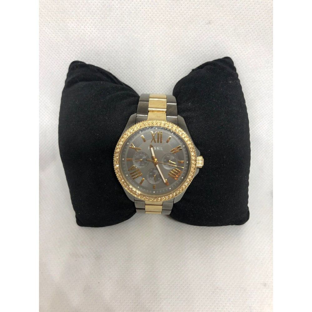 Fossil AM4631 Women's Stainless Steel Analog Gray Dial Quartz Wrist Watch HG109